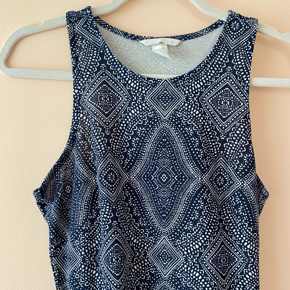 H&M Navy Patterned Dress Size S - Picture 2 of 6